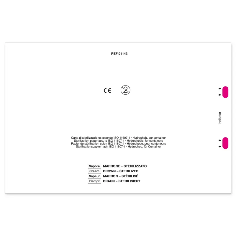 STERIS Deutschland GmbH Einmal-Papierfilter, 180 x 270 mm, für Martin-Container nach ISO 11607-1, (500 Stück) 01143
