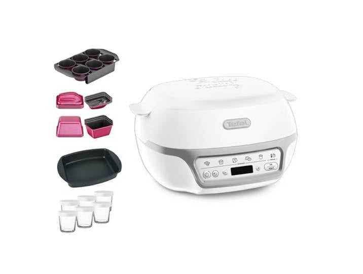 Tefal - Cake Factory Délices Silver Four à gâteaux intelligent Four intelligent pour pâtisseries - Crèmes desserts et gâteaux - 5 programmes automatiques - Mode manuel - Accessoires inclus