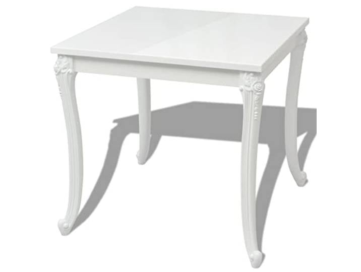 vidaXL Esstisch 80x80x76 cm Hochglanz-Weiß