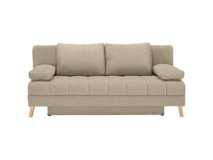 Cantus Schlafsofa, Beige, Holz, Buche, 2-Sitzer, 195x90x90 cm, Schlafen auf Sitzhöhe, Wohnzimmer, Sofas & Couches, Schlafsofas, Schlafsofas mit Bettkasten