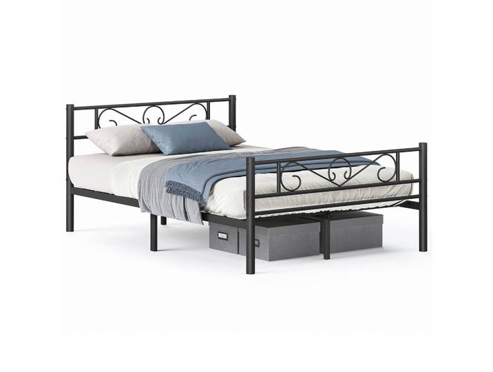 Boxxx Metallbett, Schwarz, Metall, 140x200 cm, in verschiedenen Größen erhältlich, Schlafzimmer, Betten, Metallbetten