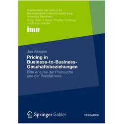 Pricing in Business to Business Geschäftsbeziehungen, Fachbücher von Jan Allmann
