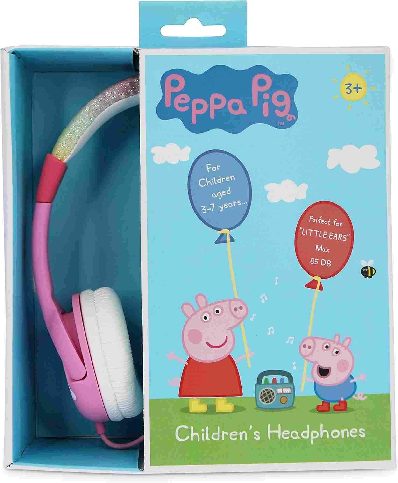 Otl Peppa Pig Glitter Rainbow Peppa Pink Kids Headphones