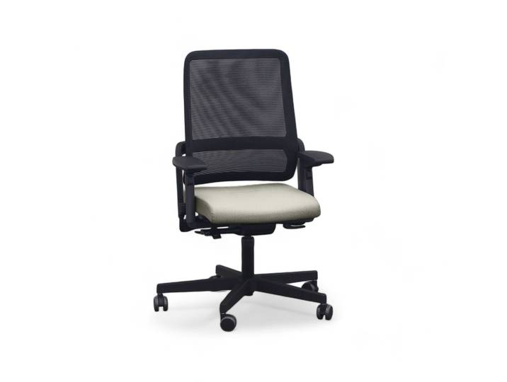 Bürostuhl SitagXilium Mesh swissmade mit 4D Armlehnen, Beige, Neu, Ergonomischer Stuhl - ideal für flexibles Arbeiten