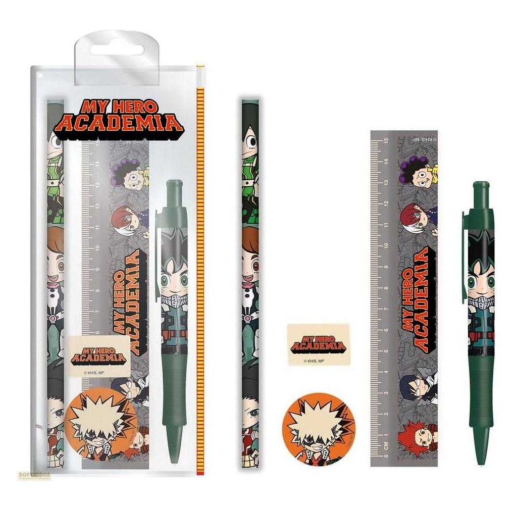 Pyramid My Hero Academia Chibi Stationery Set (One Size) (Multicoloured) (SR74425)