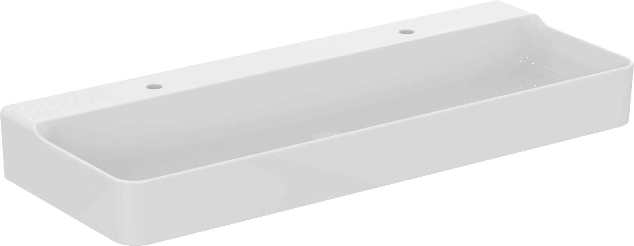 Ideal Standard Conca T3808MA 1200x450x145mm, avec 2 trous robinetterie, sans trop-plein, blanc Ideal Plus