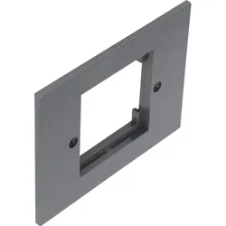 Hager GBZWR17011 Blende 1-fach Rastec Gerät aus Polyamid zu Gerätebecher Zapfsäule eisengrau