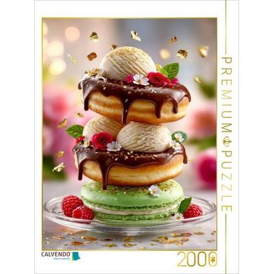 CALVENDO Puzzle Süße Glückseligkeit - Donuts und Eiscreme | 2000 Teile Lege-Größe 90x67cm Foto-Puzzle für glückliche Stunden, Sonstige von , Calvendo