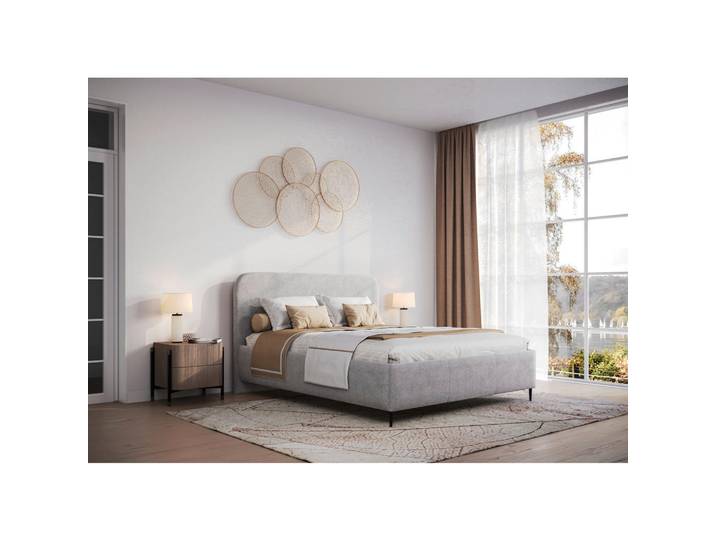 Livetastic Polsterbett, Grau, Metall, 180x200 cm, Bettkasten, Lattenrost, gepolstertes Kopfteil, Schlafzimmer, Betten, Polsterbetten