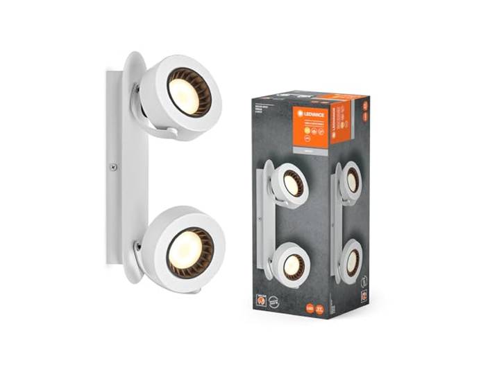 LEDVANCE DECOR SPOT VENUS, 10,5W, 450lm, weiß, Spotleuchte, verstellbare Köpfe, vielseitig anwendbar, Innenraumspot, warmweiße Lichtfarbe, hochwertige Optik, einfache Montage