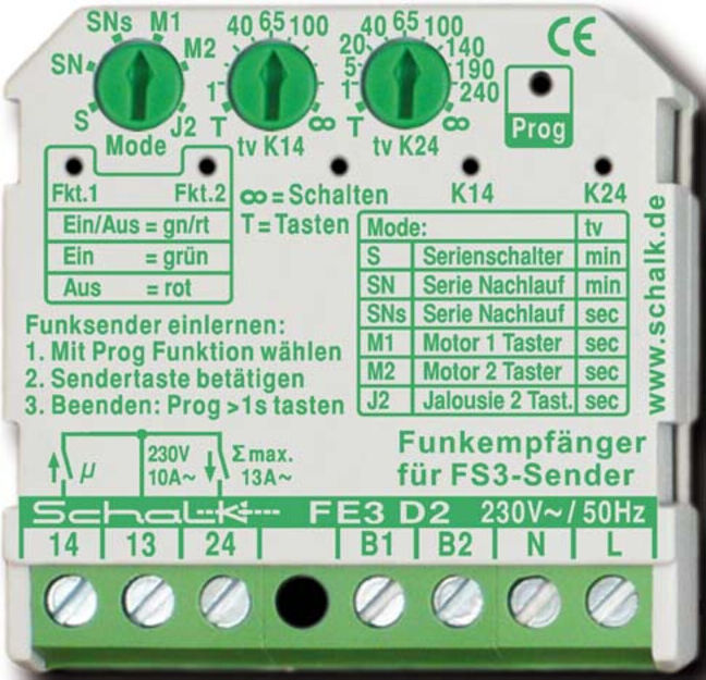 Schalk Interrupteur récepteur sans fil FE3 D2 (FE3D29)
