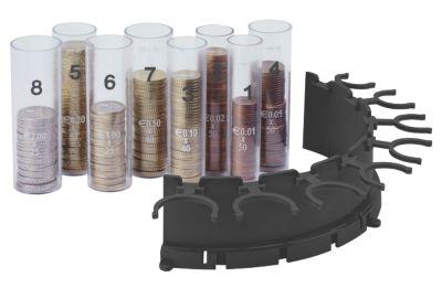 Abhülsvorrichtung ratiotec für Coinsorter CS 50, 8 Münzzylinder, durchsichtig