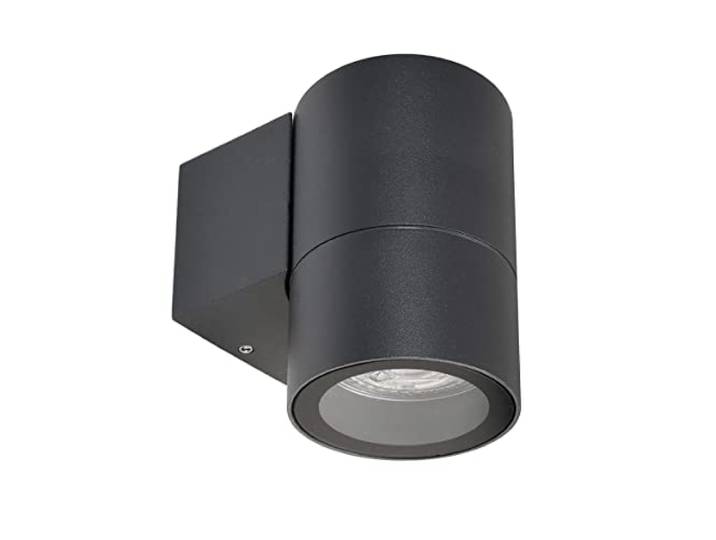 Deko-Light Wandaufbauleuchte Wandlampe Downlight Außenbereich Outdoor GU10 Höhe 11cm Aluminium Druckguss Achernar schwarzgrau