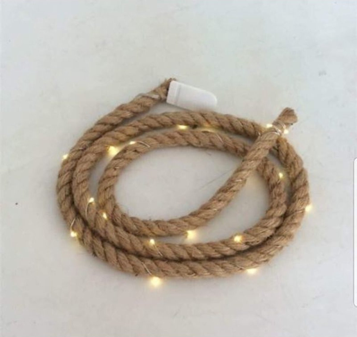 Teeninga Palmen Kerstverlichting Jute Rope Ineke met 20 Led lampjes L150cm