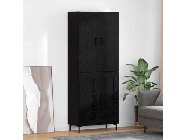 Modernes Aufbewahrungsmöbel Sonoma-Eiche Elegantes Highboard aus Holzwerkstoff für Wohnzimmer mit Wandhalterungssicherung und viel Stauraum Schrank für Alltagssachen