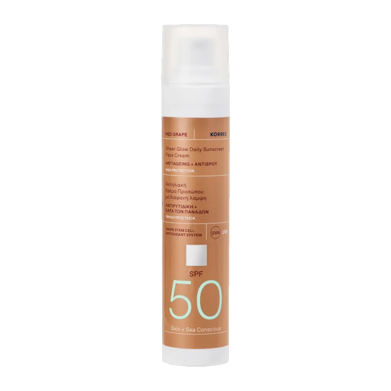 KORRES RED GRAPE Sonnenschutz f. Gesicht mit Glow-Effekt SPF50,50ml 21010035