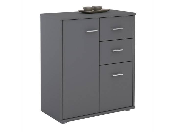 CARO-Möbel Kommode Locarno grau, Grau, Mode, 60x70x30 cm, Kleinmöbel, Kommoden, Kommoden