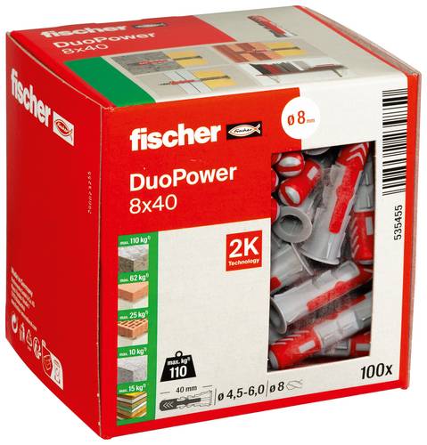Fischer 535455 DUOPOWER 8x40 LD 2-Komponenten-Dübel 40mm 8mm 100St.