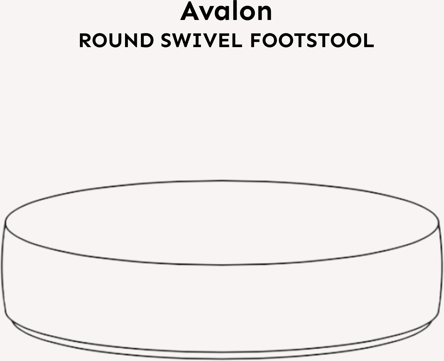 Avalon Neutral Velvet Sofa Range with Monochrome Accents, Footstool
