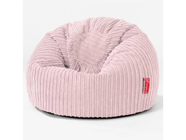 Lounge Pug Kinder Klassicher Kindersessel Sitzsack, Rosa Cordstoff, Kindersitzsack, Gaming-Sitzsack Beanbag für Jungen & Mädchen