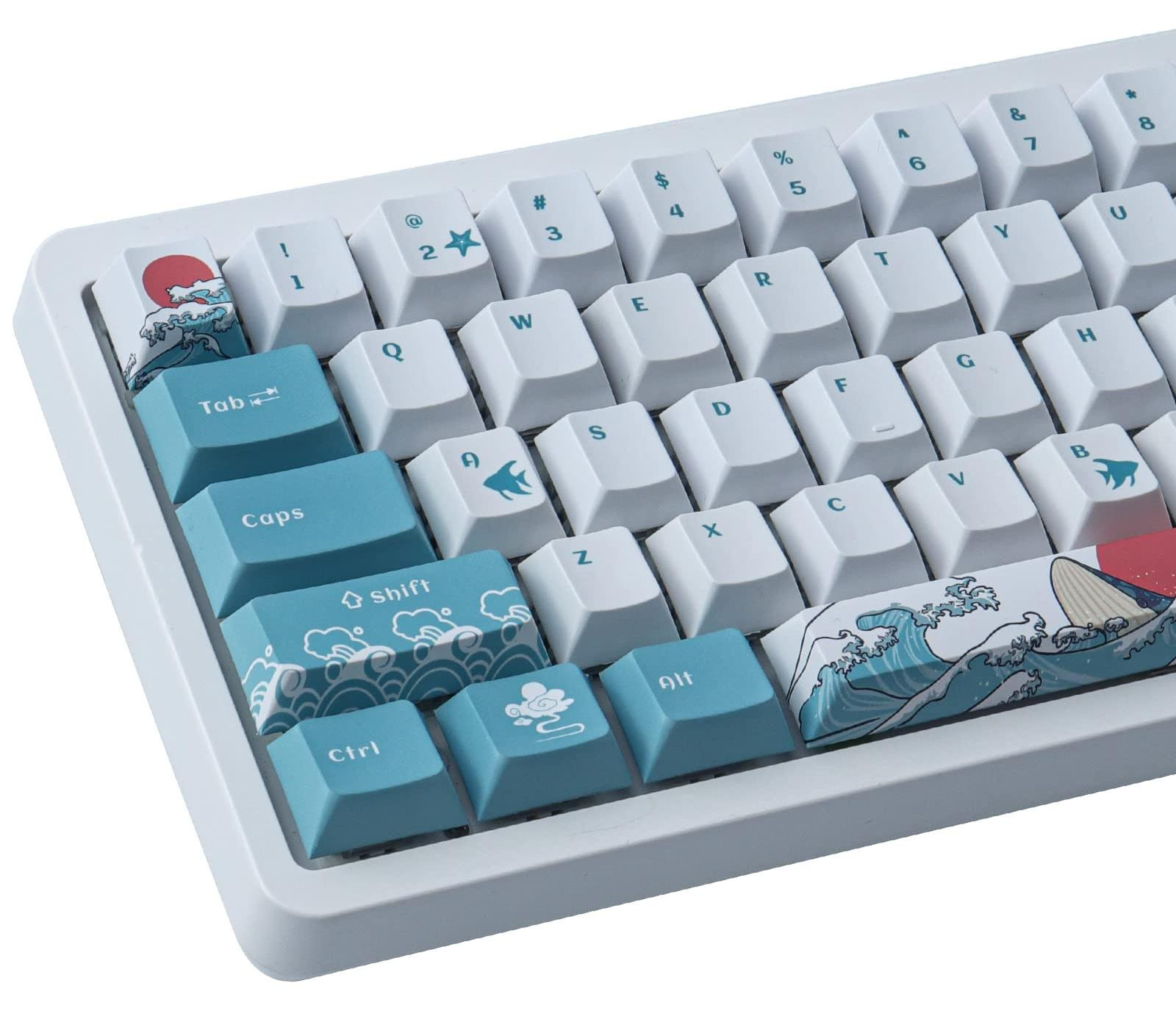 Selius PBT Keycaps 100 Toetsen Coral Sea Dye Sublimation Profile
