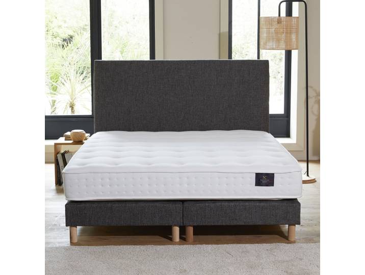 Sommier tapissier symbiose gris elephant 160x200