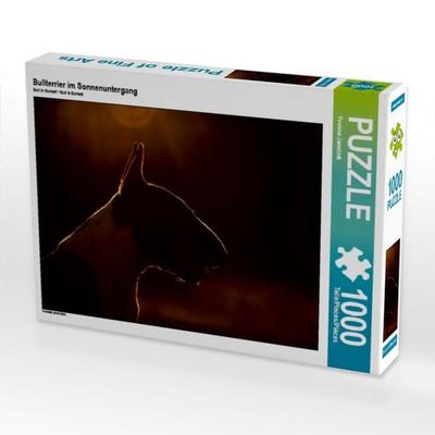 CALVENDO Puzzle Bullterrier 1000 Teile Puzzle quer | 1000 Teile Lege-Größe 64 × 48 cm Foto-Puzzle für glückliche Stunden