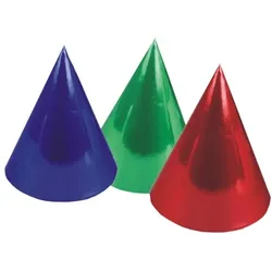 Papstar 12 X 6 Hütchen farbig sortiert "Metallic"