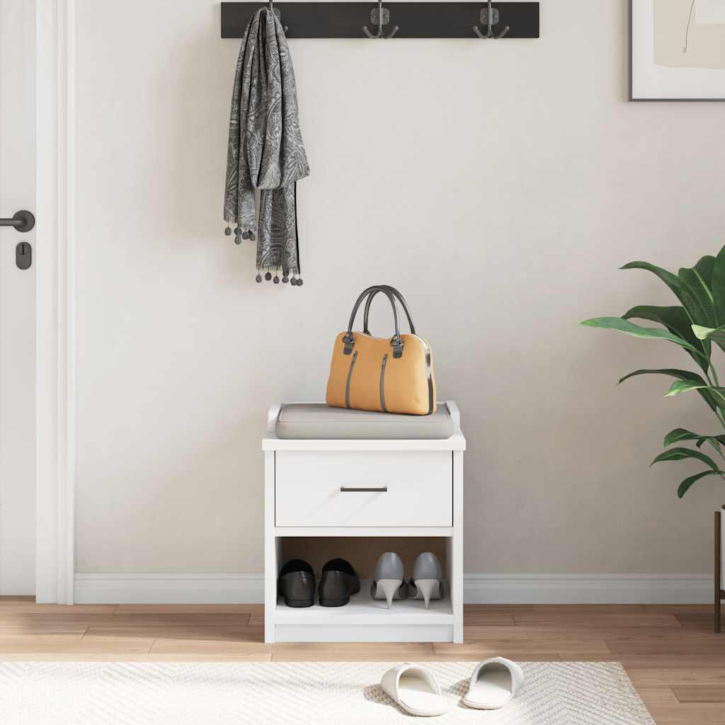Brayden Studio Hallway Bench SANDNES 45X40x50 Cm Solid Wood Pine White 0