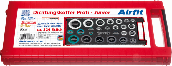 Airfit Universal Dichtungskoffer 70003DK für Heizung-Sanitär-Solar, 324 Stück