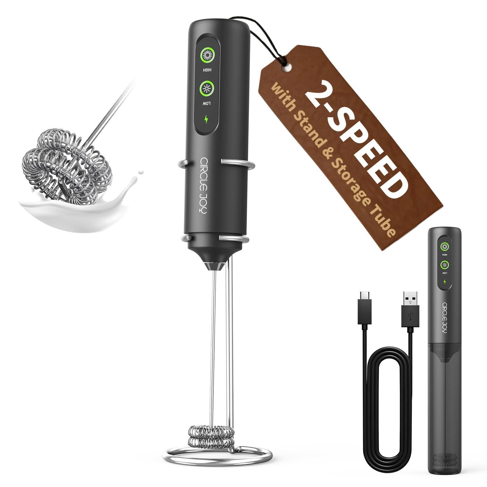 Dripio Oplaadbare melkschuimer handapparaat zwart 10 watt