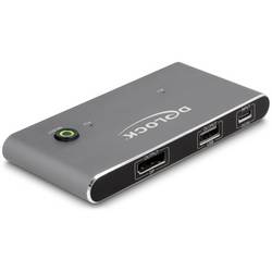 Delock 11487 USB-C® (USB 3.2 Gen 2) Umschalter DisplayPort® Tastatur, Maus 7680 x 4320 Pixel