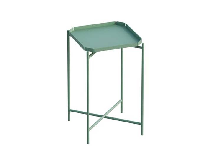 Hanah Home Moderner grüner Couchtisch, 46 x 56 x 46 cm 100% Metall, Leichtgewicht 3,11 kg Stilvolles, einfarbiges Design für Moderne Wohnräume