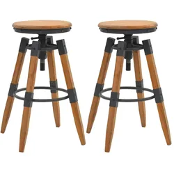 vidaXL Barhocker 2 Stk. Tanne Massivholz