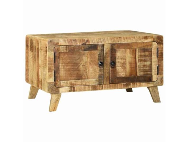 Couchtisch Braun 80 x 54 x 45 cm Holz aus Mango Zubehörbox, Tischplatte 80 x 54 cm, Doppelmontage, Staubsaugen, spanischer Stil, Wohnzimmer