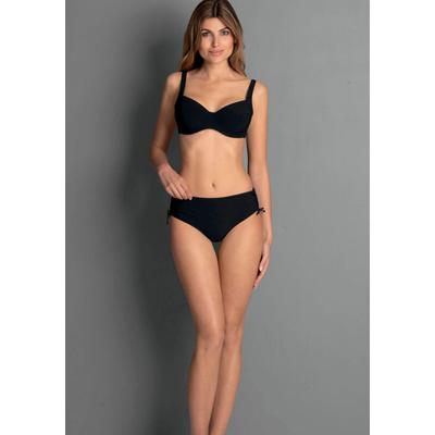 Bikini-Hose ROSA FAIA "Ive", Damen, Gr. 46, N-Gr, schwarz, LYCRA, clean, matt, unifarben, Badehosen Bikini-Hose, Mix & Match Bikinihose, beidseitige Raffung für individuelle Anpassung