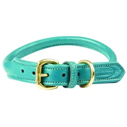 Weatherbeeta Hundehalsband aus gerolltem Leder (XS, Hund, Allgemein), Halsband + Leine