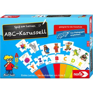 Noris Lernspiel 606076151, ABC-Karussell, ab 5 Jahre, 1-6 Spieler, Buchstaben lernen