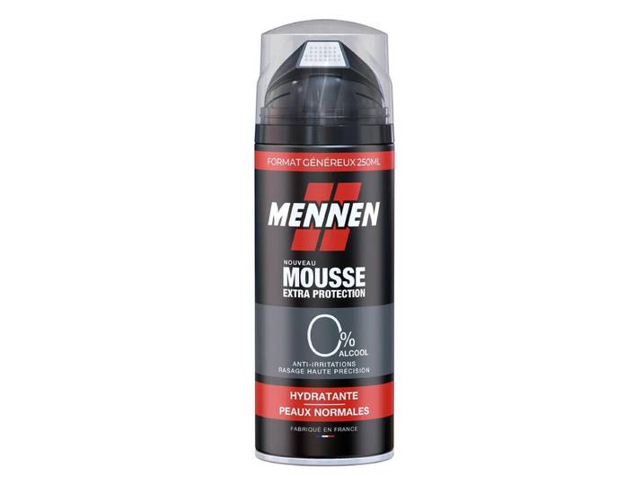 MENNEN Mousse à Raser Extra Protection Anti-Taches Pour Peau Normale, 0 % d'Alcool, 250 ml