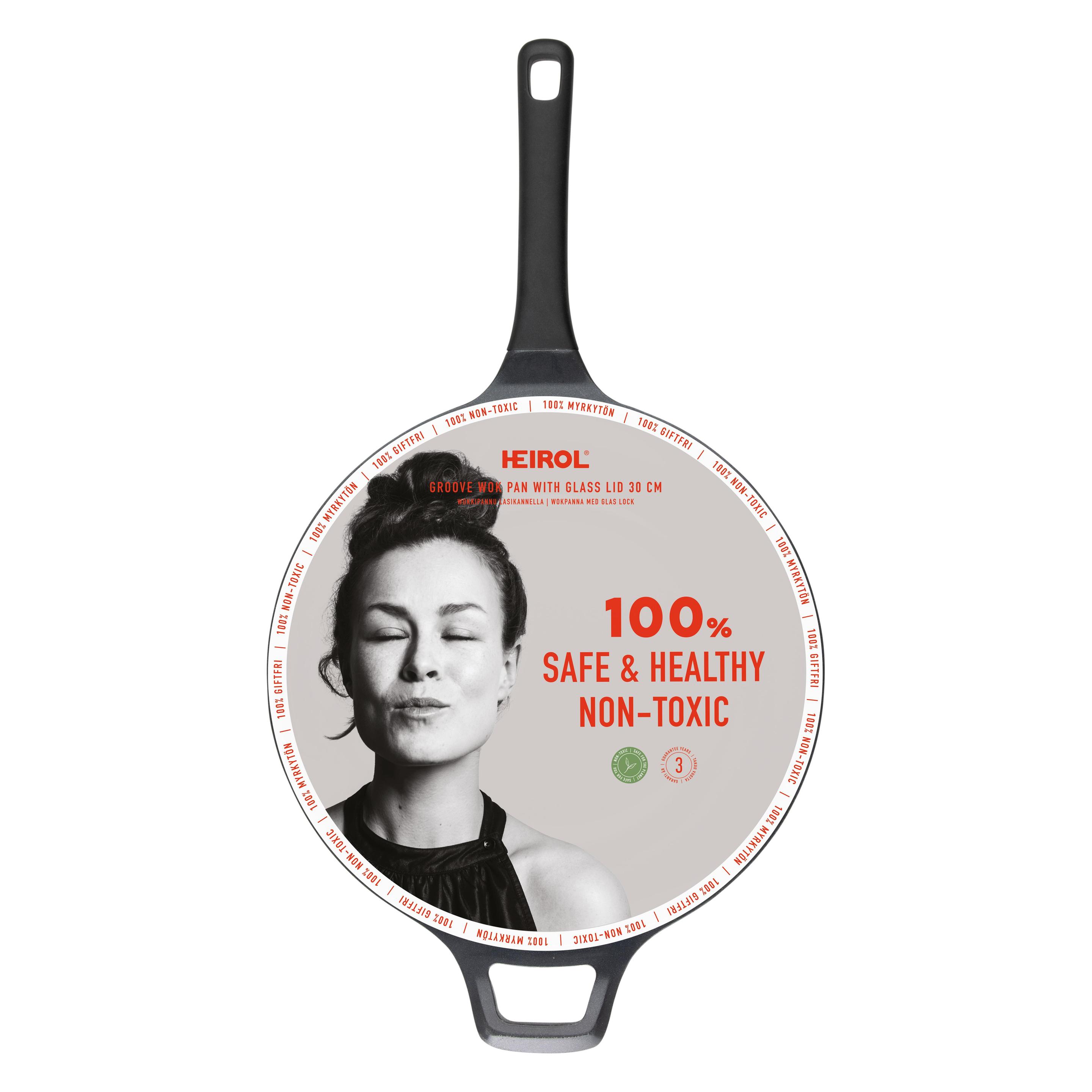 Heirol Groove Wok Pan, 30 cm (Wok Pfanne, Aluminium, Gusseisen) (65589439)