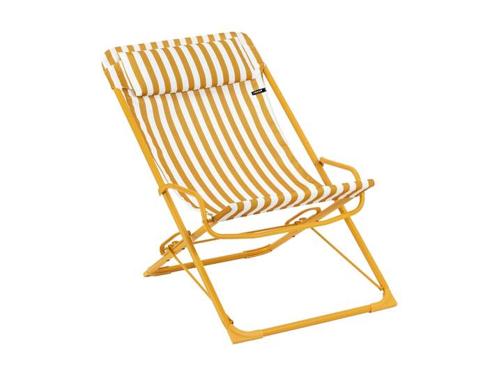 Lafuma Chaise longue Transaswing Multi Rayures Miel