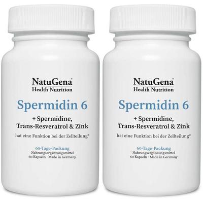 Spermidin 6+Resveratrol+Zink vegan Kapseln 2x 2x60 St