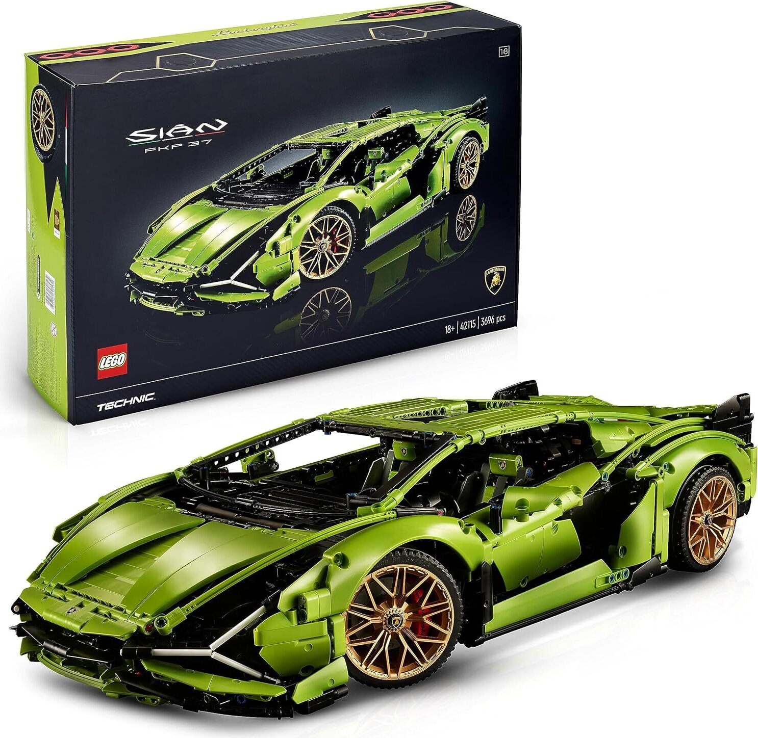 LEGO Technic Lamborghini Sián FKP 37, Bausatz, 8 Jahr(e), Kunststoff, 3696 Stück(e), 6,12 kg
