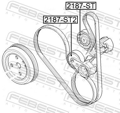 Febest Spannrolle, Keilrippenriemen 2187-St2 Für Ford Volvo Bmw Hyundai