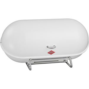 Wesco Brotkasten Breadboy, Stahlblech, Schwenkdeckel, 44,3 x 23 x 21cm, weiß