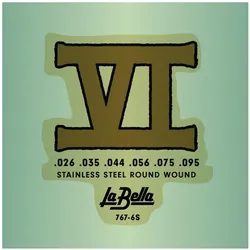 La Bella 767-6S Bass VI st.st.rw 026/095 (Bass), Saiten