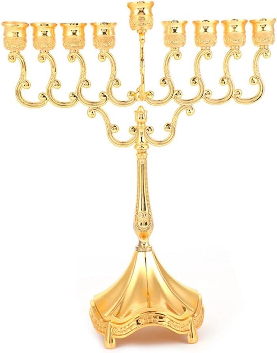 Elegante gouden kaarsenhouder voor diner en tafeldecoratie