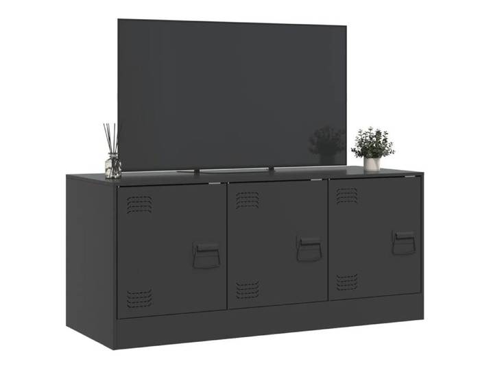 NEUF Armoire TV - Noir - Meuble TV - TABLE TV - noir 99x39x44 cm - acier TT4636