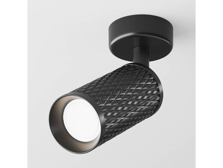 Deckenleuchte Focus Design Ø 6cm Schwarz Aluminium GU10