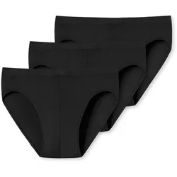 UNCOVER by SCHIESSER Herren Slip, 3er Pack - UNCOVER Cotton, Supermini, Single Jersey Schwarz / L